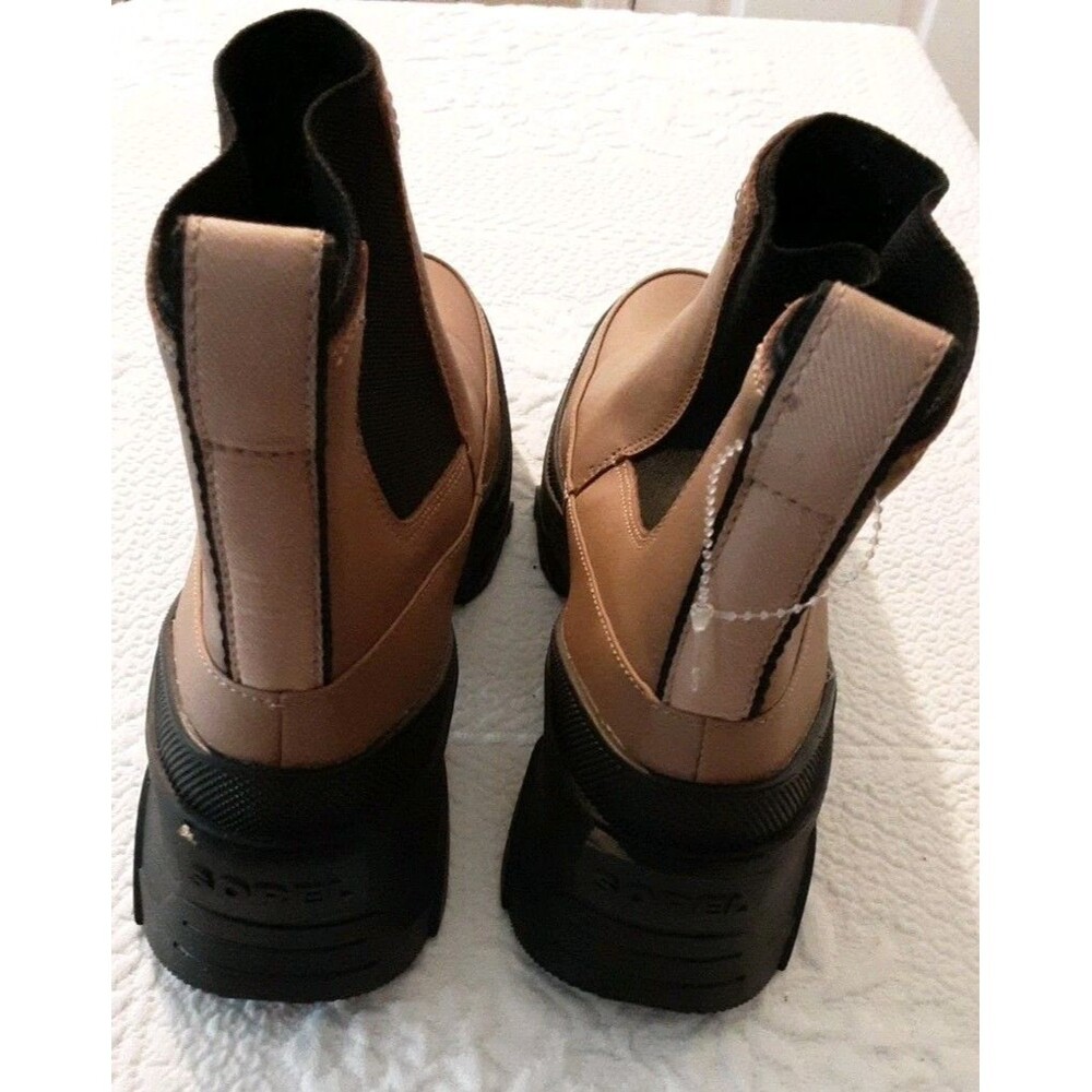 Sorel Brex Waterproof Chelsea Boot Waterproof  Tawny Buff Tan/Black Sz 7.5 * - Picture 4 of 6